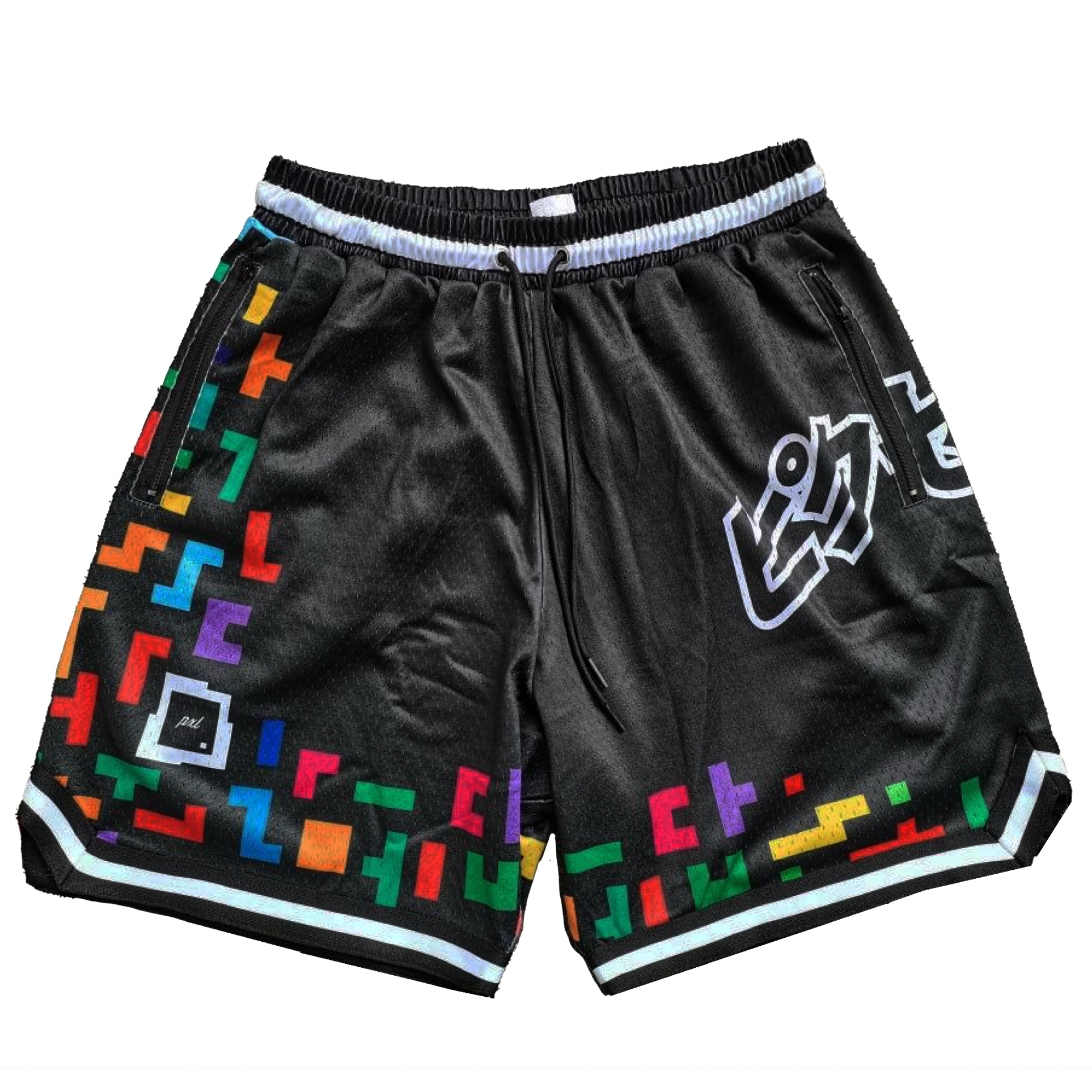 PXL Apparel 'Falling Pixels' Swingman Shorts