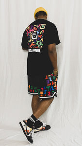 PXL Apparel 'Falling Pixels' Swingman Shorts